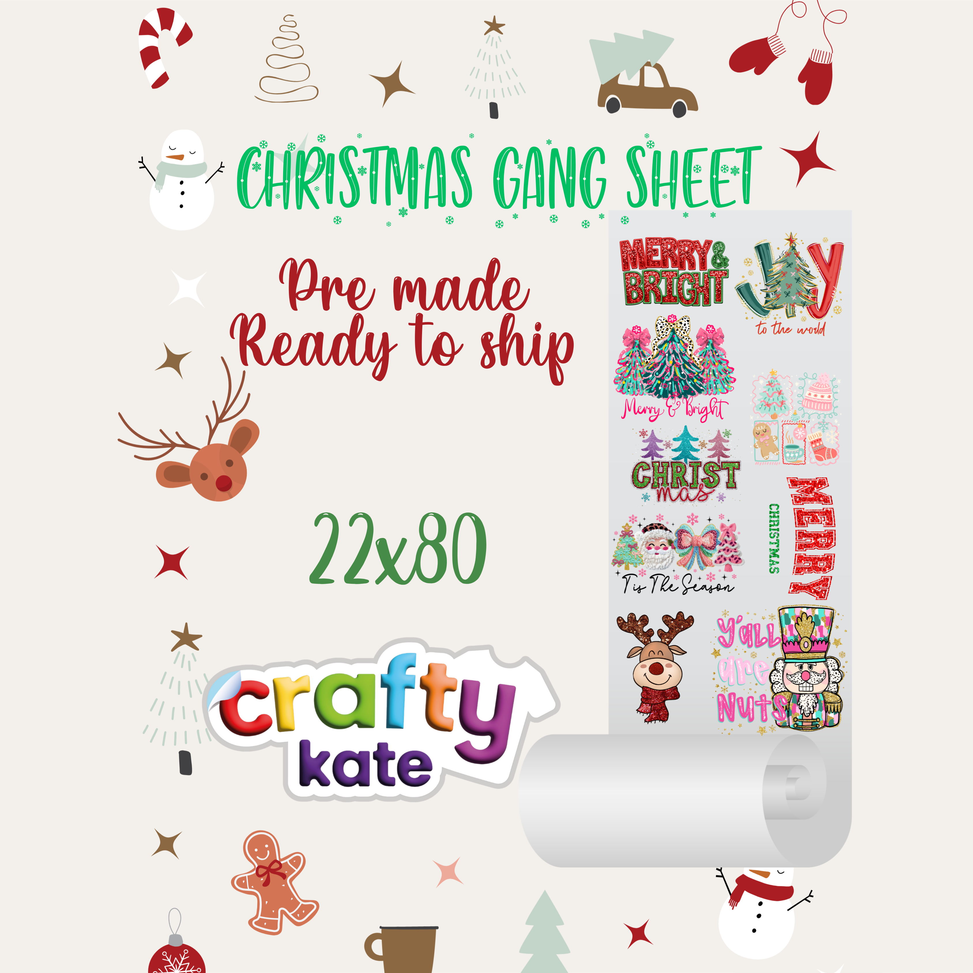 Christmas DTF Gang Sheet